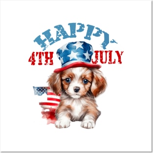 Happy 4th of July-Puppy Posters and Art